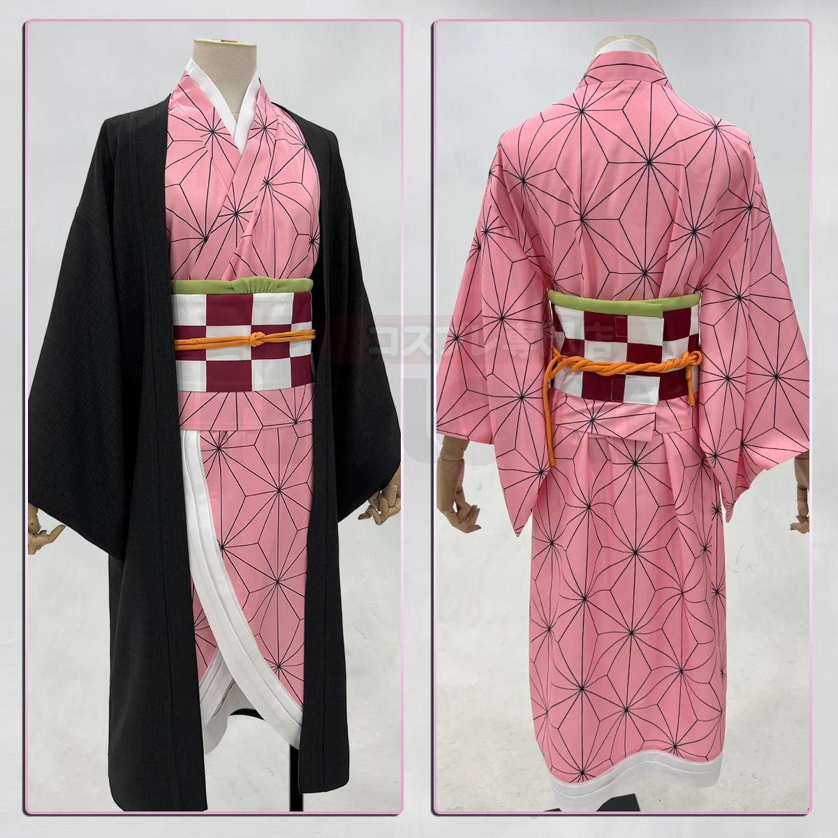 Nezuko Kamado - Costume et perruque kimono cosplay - Demon Slayer