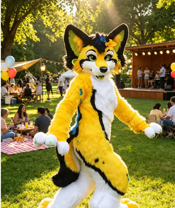 GoldenPaw - Fursuit Renard Jaune Cosplay