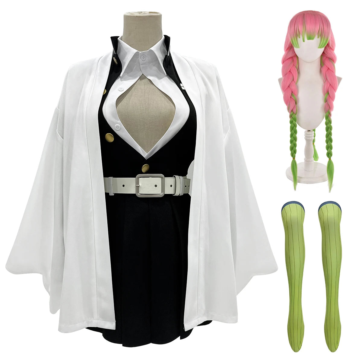 Mitsuri Kanroji - Costume et perruque cosplay - Demon Slayer