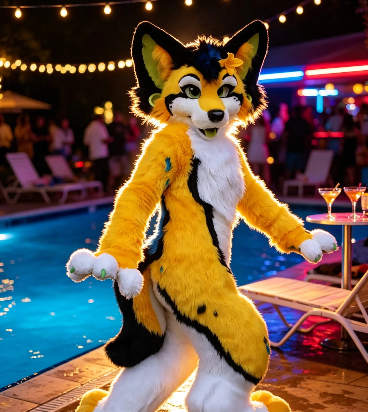GoldenPaw - Fursuit Renard Jaune Cosplay