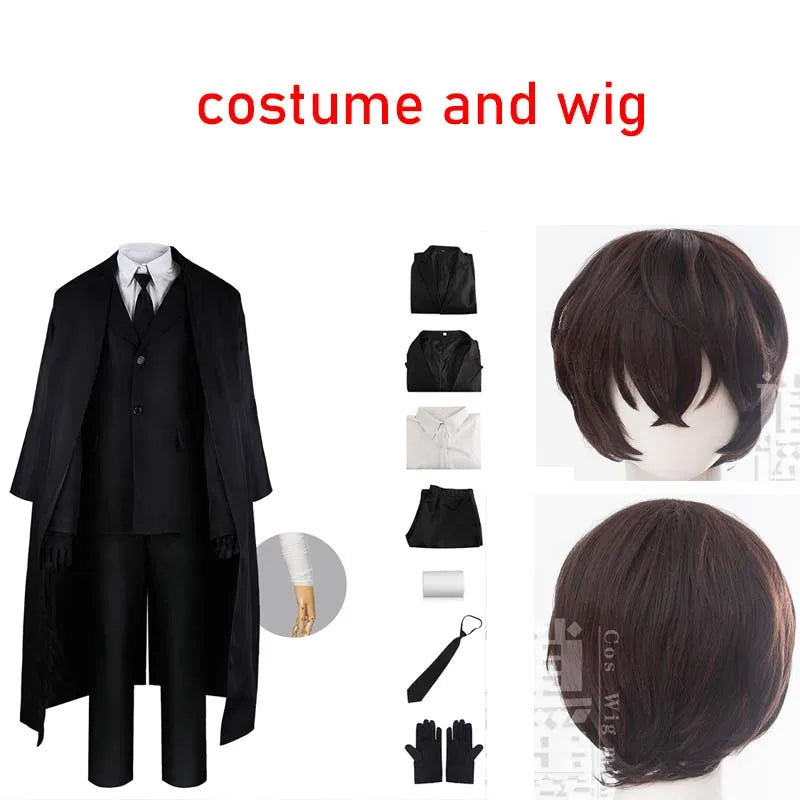 Costume Noir Élégance homme 5 pièces cosplay