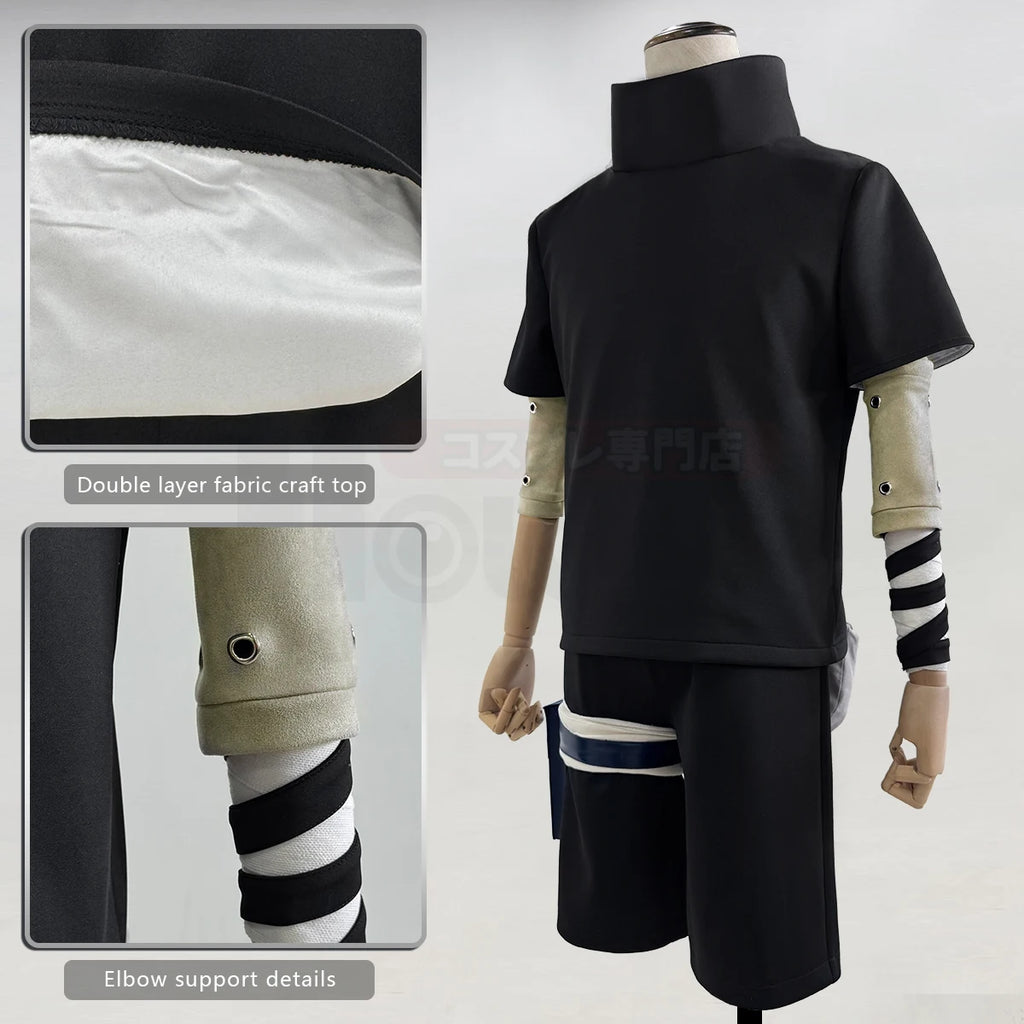 Sasuke Uchiha - Costume cosplay noir - Naruto