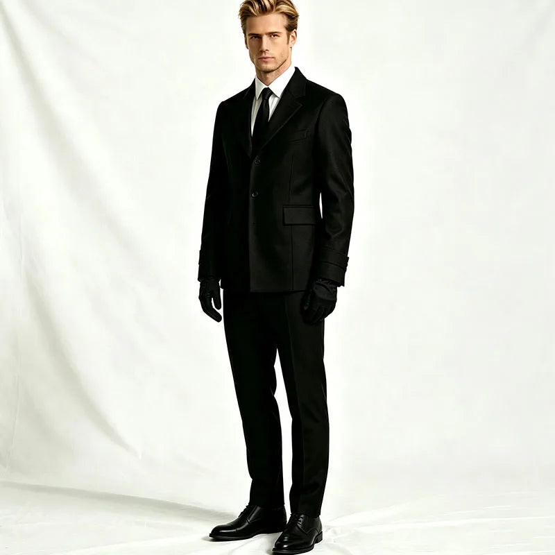 Costume Noir Élégance homme 5 pièces cosplay