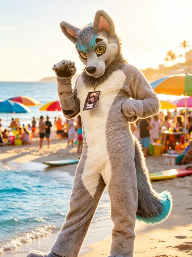 SilverPaw - Fursuit Husky Gris Cosplay