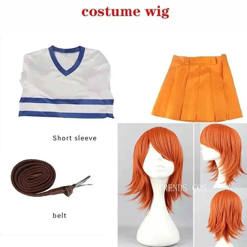 Nami - Costume cosplay avec perruque - One Piece