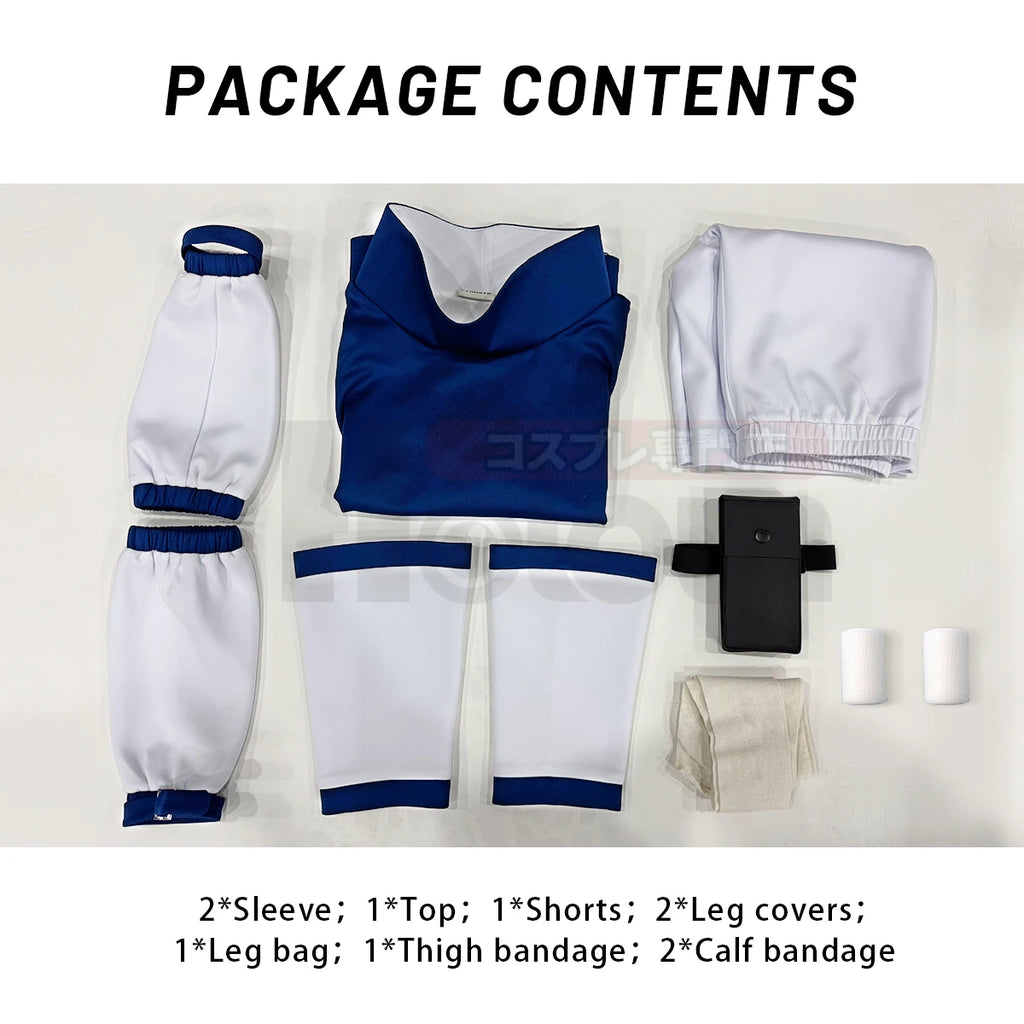 Sasuke Uchiha - Costume cosplay bleu-blanc - Naruto