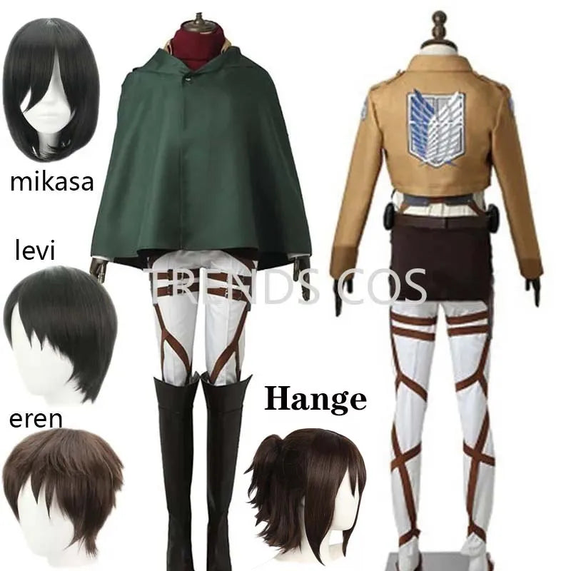 Costume cosplay avec perruque - L'Attaque des Titans