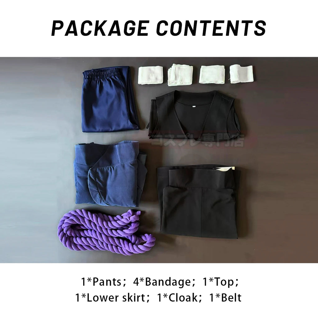 Sasuke Uchiha - Cape et ceinture violette cosplay - Naruto