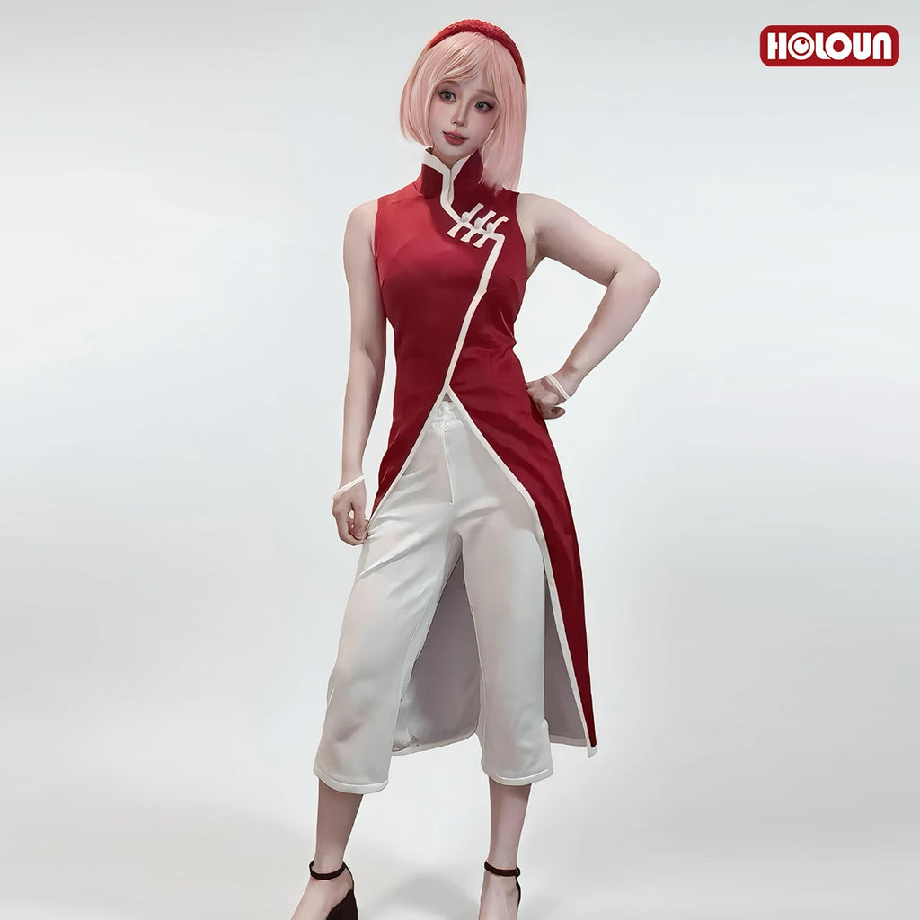 Sakura Haruno - Costume cosplay rose-blanc - Naruto