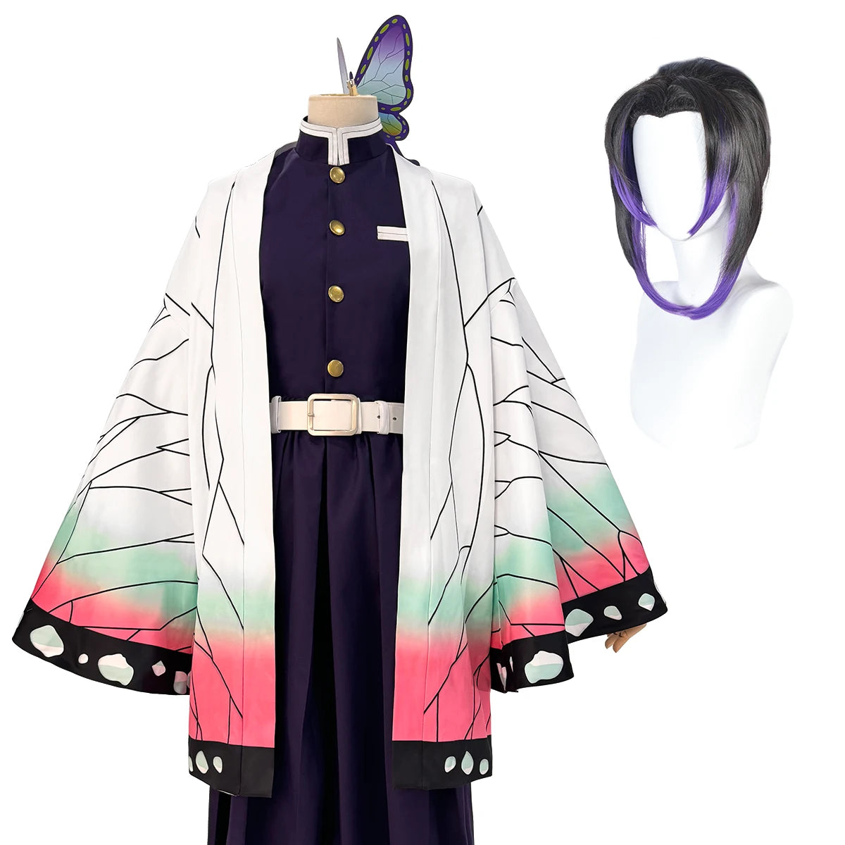 Shinobu Kocho - Costume et perruque cosplay - Demon Slayer