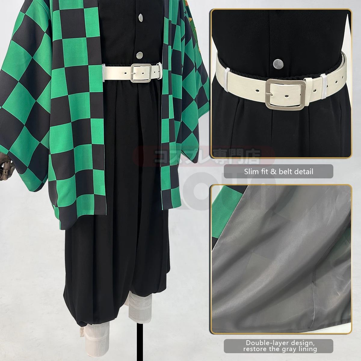 Tanjiro Kamado - Costume et perruque cosplay - Demon Slayer