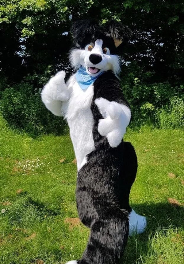 ShadowPaw - Fursuit Chien Noir et Blanc Cosplay