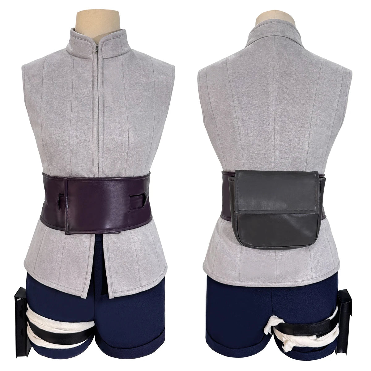 Hinata Hyuga - Costume et perruque cosplay gris-bleu - Naruto
