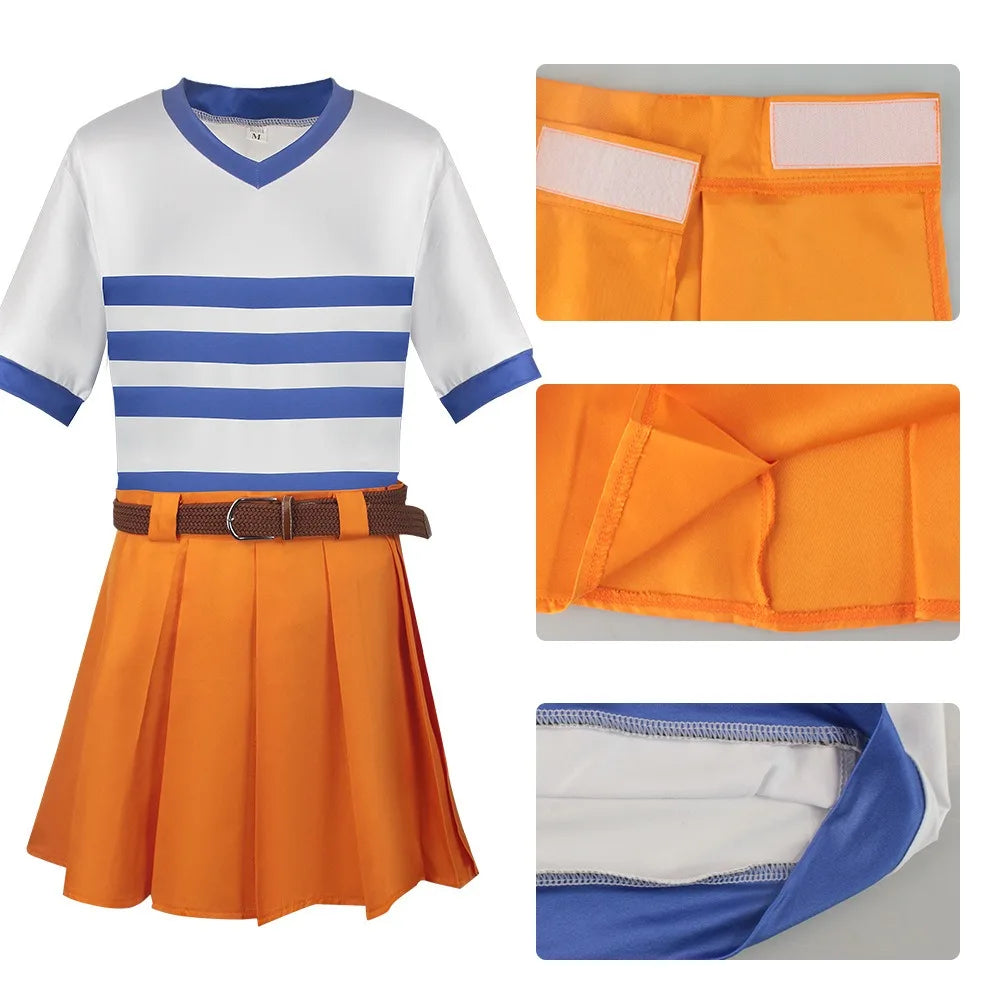 Nami - Costume cosplay avec perruque - One Piece