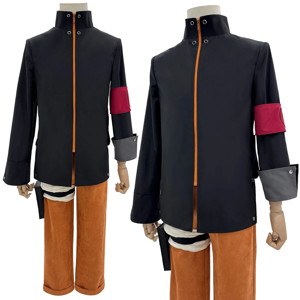 Naruto Uzumaki - Costume cosplay noir-orange - Naruto Shippuden