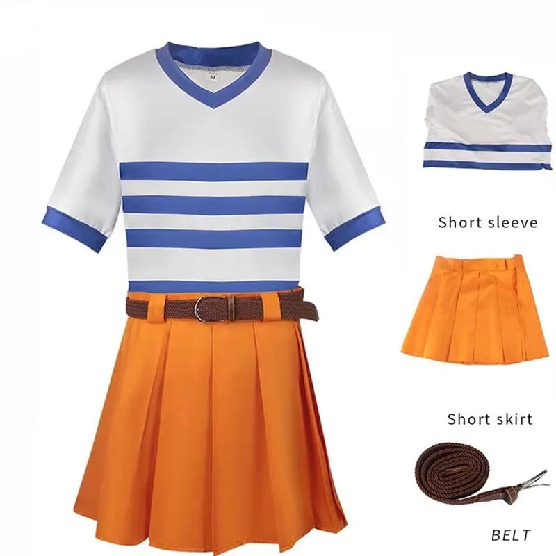 Nami - Costume cosplay avec perruque - One Piece