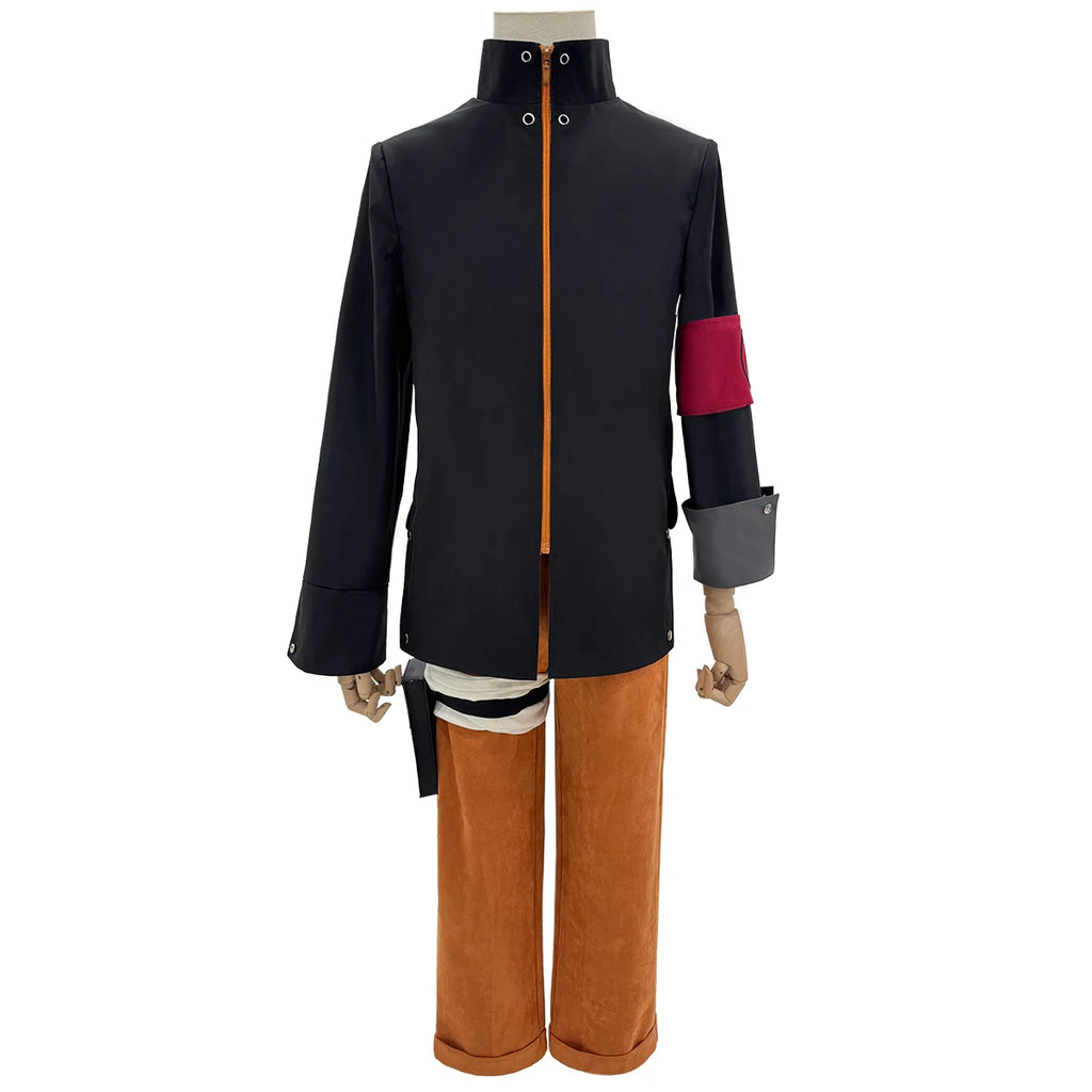 Naruto Uzumaki - Costume cosplay noir-orange - Naruto Shippuden